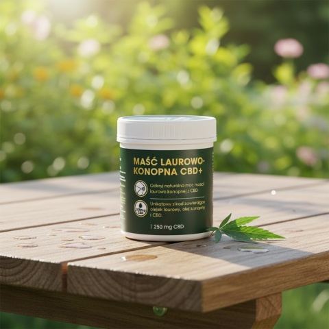 Maść konopna LauroCann Forte najmocniejsza 20% z CBD i olejem laurowym