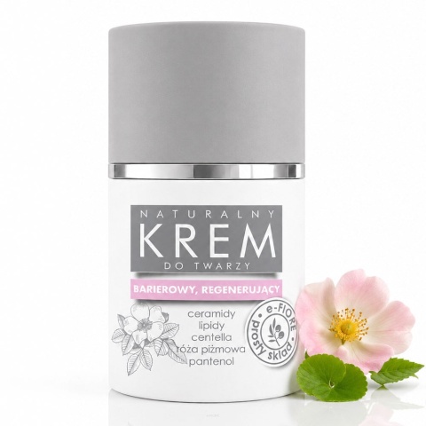 e-FIORE Barierowy krem do twarzy z różą piżmową do skóry suchej 50 ml