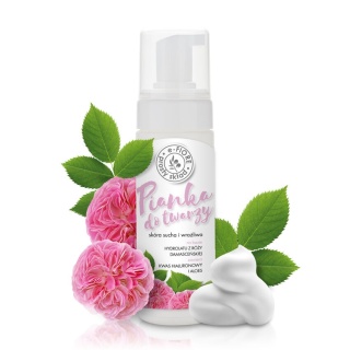 e-FIORE Różana pianka do mycia twarzy z hydrolatem z róży damasceńskiej 150 ml